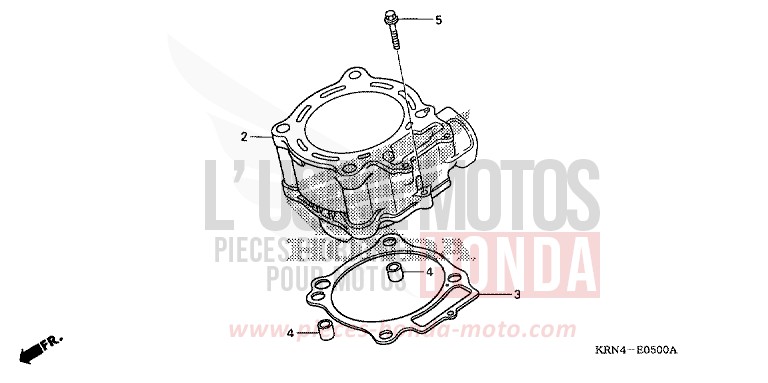 CYLINDER for CRF250R EXTREME RED (R292) from 2009