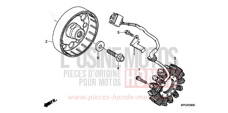 GENERATOR for Hornet MAT CYNOS GRAY METALLIC (NH312) from 2012