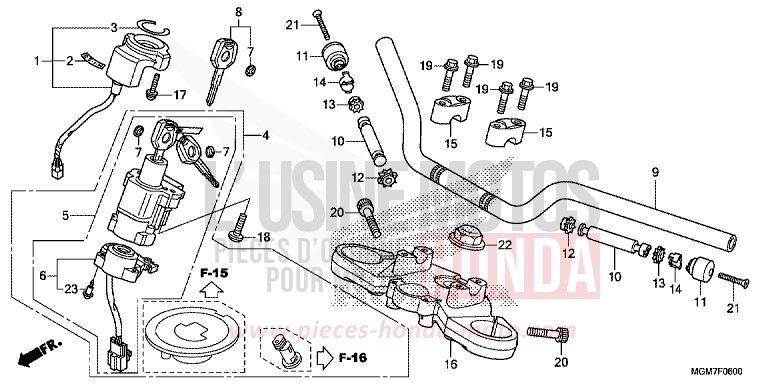 ROHRGRIFF/OBERE BRUECKE for Hornet MAT CYNOS GRAY METALLIC (NH312) from 2013