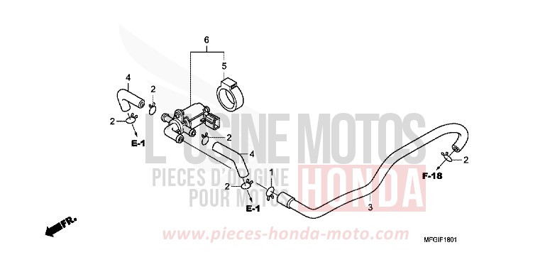AIR INJECTION CONTROL VALVE for Hornet MAT CYNOS GRAY METALLIC (NH312) from 2012