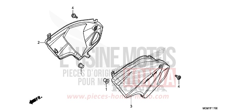 SEITENABDECKUNG for Hornet MAT CYNOS GRAY METALLIC (NH312) from 2013