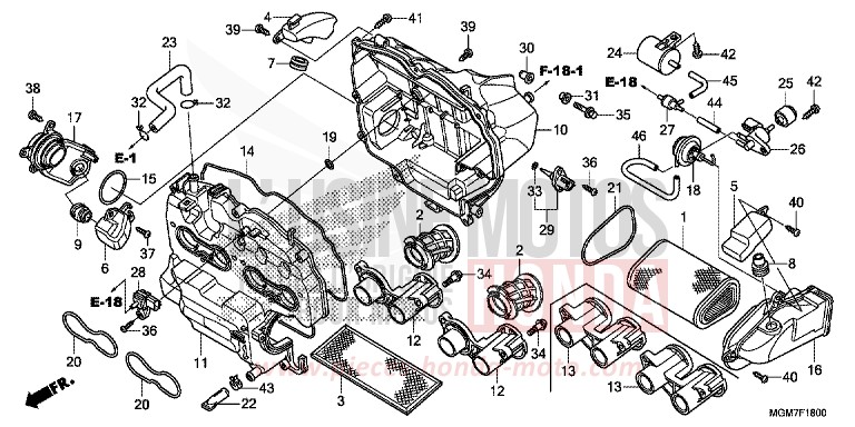 LUFTFILTER for Hornet MAT CYNOS GRAY METALLIC (NH312) from 2013