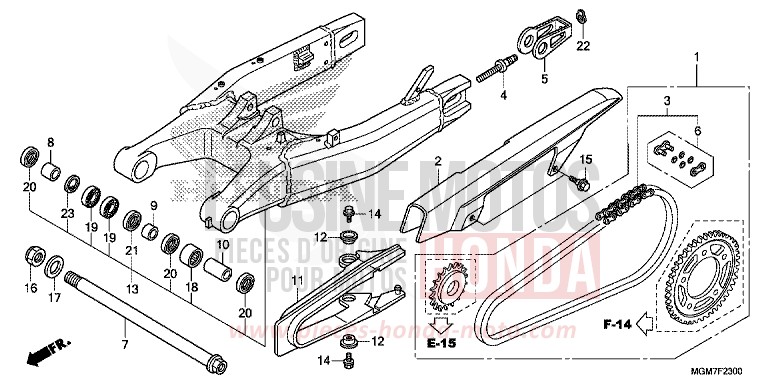 SCHWINGE for Hornet MAT CYNOS GRAY METALLIC (NH312) from 2013