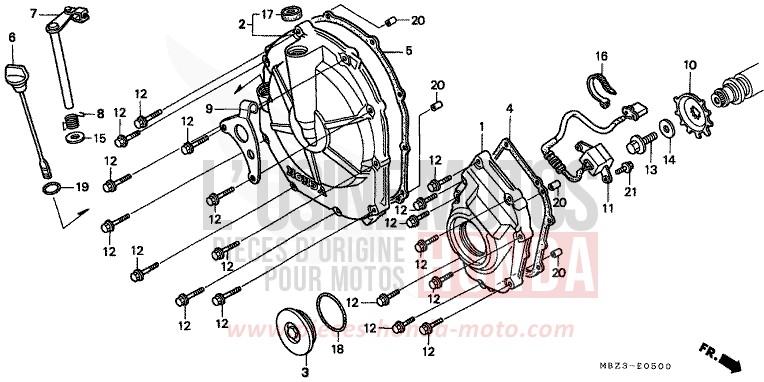 CLUTCH COVER for Hornet CANDY BLAZING RED (R195) from 1998
