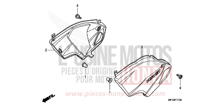 SEITENABDECKUNG for Hornet PEARL COOL WHITE (NHA16) from 2012