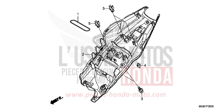 REAR FENDER for Hornet MAT PEARL COOL WHITE (NHB44) from 2013