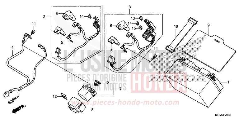 BATTERIE for Hornet MAT PEARL COOL WHITE (NHB44) from 2013