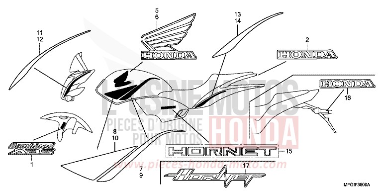 MARK for Hornet PEARL COOL WHITE (NHA16) from 2012