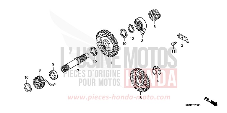 KICK STARTER SPINDLE for CRF250R EXTREME RED (R292) from 2010