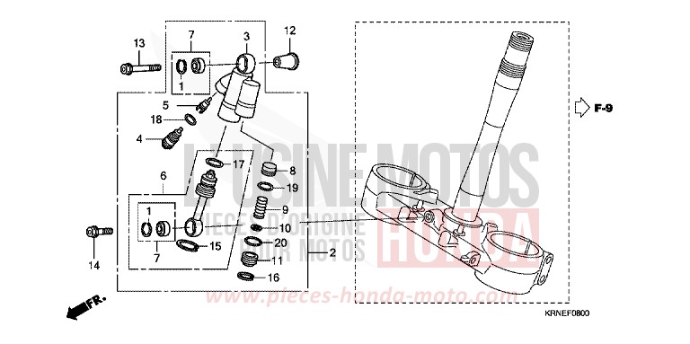 STEERING DAMPER for CRF250R EXTREME RED (R292) from 2010