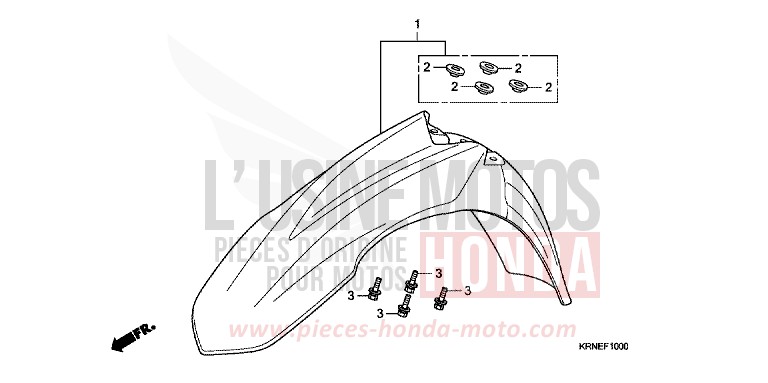 PARAFANGO ANTERIORE per CRF250R EXTREME RED (R292) del 2010