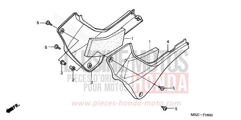 SIDE COVER (CB600F2/F22) for Hornet CANDY XENON BLUE (PB324) from 2002