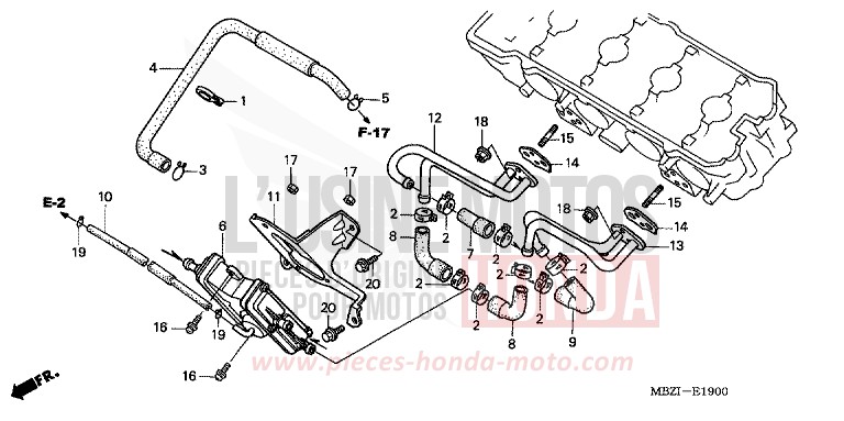 AIR SUCTION VALVE for Hornet BLACK (NH1) from 2002