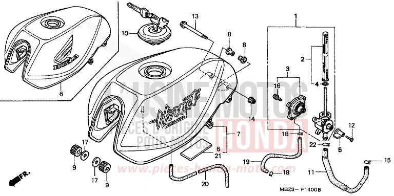 KRAFTSTOFFTANK for Hornet BLACK (NH1) from 2001