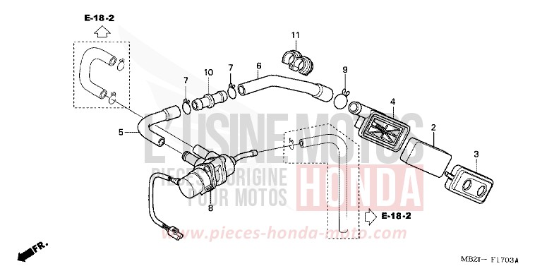 SUB AIR CLEANER for Hornet INTERSTELLAR BLACK METALLIC (NHA12) from 2004