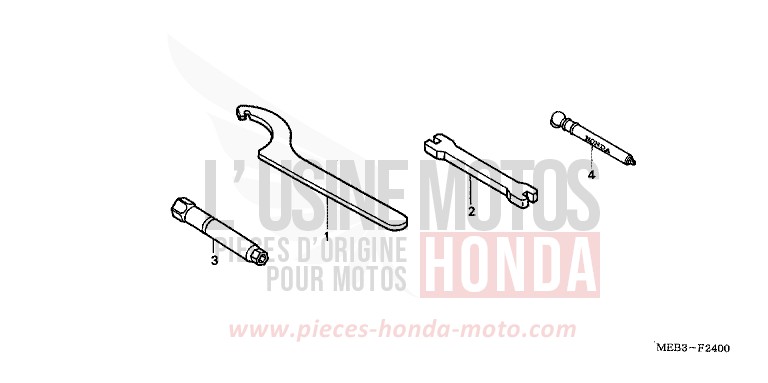 TOOLS for CRF450R EXPLOSION RED (R254) from 2003