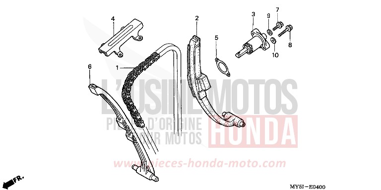 CAM CHAIN/TENSIONER for CB500S MOODY BLUE METALLIC (PB296) from 2002