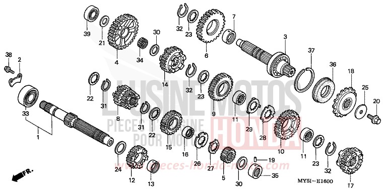 TRANSMISSION for CB500S MOODY BLUE METALLIC (PB296) from 2002