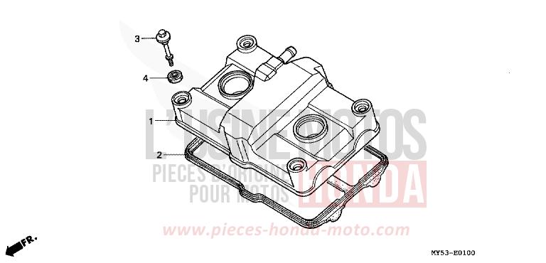 CYLINDER HEAD COVER for CB500F FIGHTING RED (R134) from 1994