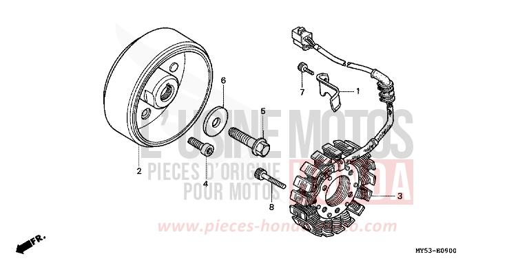 GENERATOR for CB500F FIGHTING RED (R134) from 1994