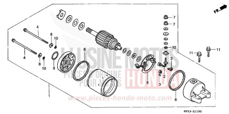 STARTING MOTOR for CB500F FIGHTING RED (R134) from 1994
