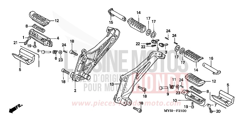 STEP for CB500S RICH RED METALLIC (R255) from 2002