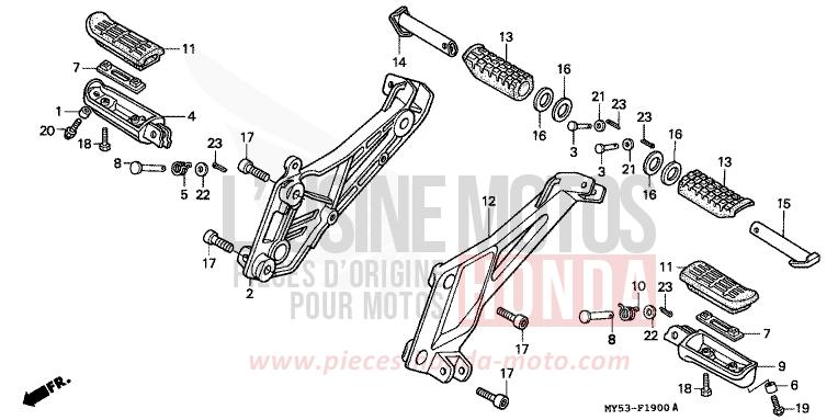 STEP for CB500F FIGHTING RED (R134) from 1994