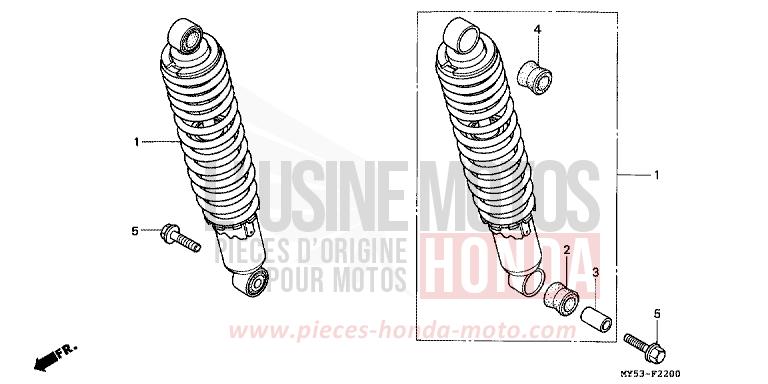 REAR CUSHION for CB500F FIGHTING RED (R134) from 1994