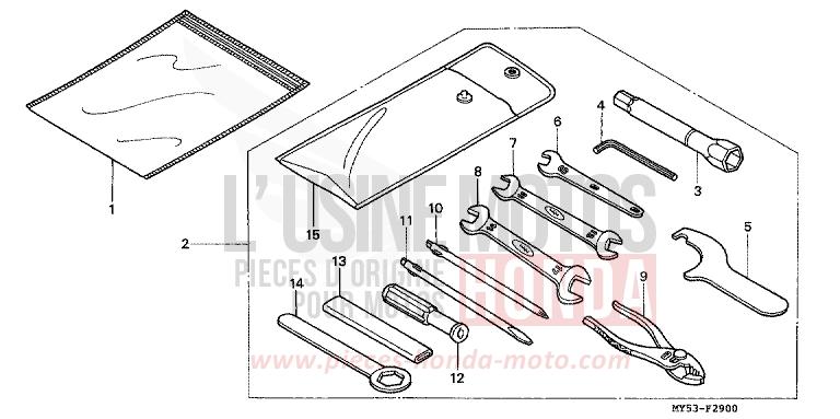 TOOLS for CB500F FIGHTING RED (R134) from 1994