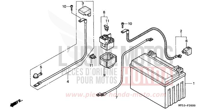 BATTERY for CB500F BLACK (NH1) from 1994
