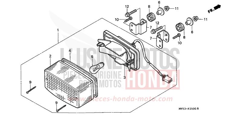 TAILLIGHT for CB500F TASMANIA GREEN ME (G142) from 1994