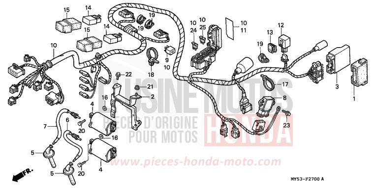 WIRE HARNESS for CB500F TASMANIA GREEN ME (G142) from 1994