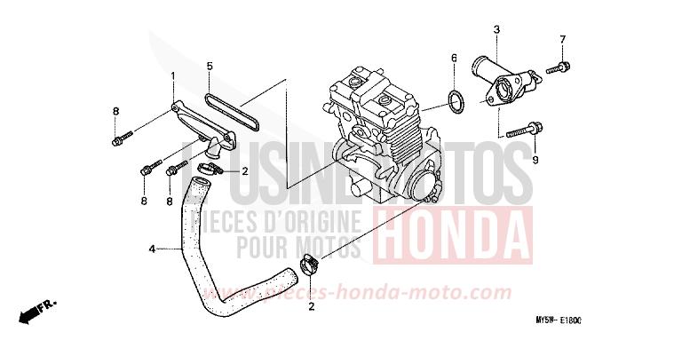 WATER PIPE for CB500F BLACK (NH1) from 1996