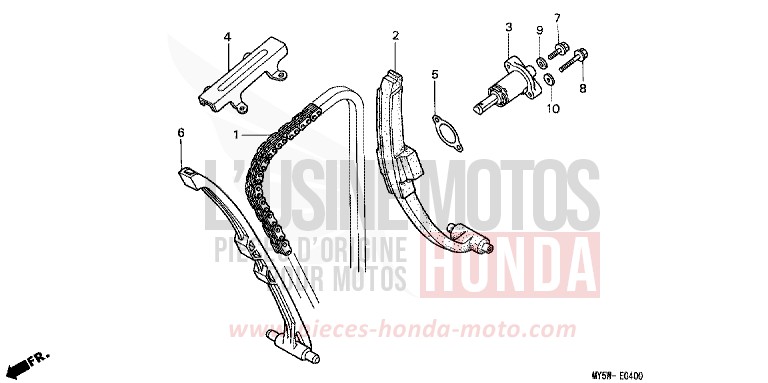 CAM CHAIN/TENSIONER for CB500S BLACK (NH1) from 1998