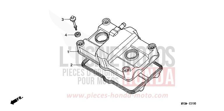 CYLINDER HEAD COVER for CB500S BLACK (NH1) from 1999