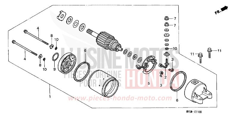 STARTING MOTOR for CB500S BLACK (NH1) from 1999