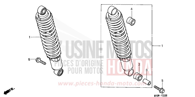 REAR CUSHION for CB500S RICH RED METALLIC (R255) from 2000