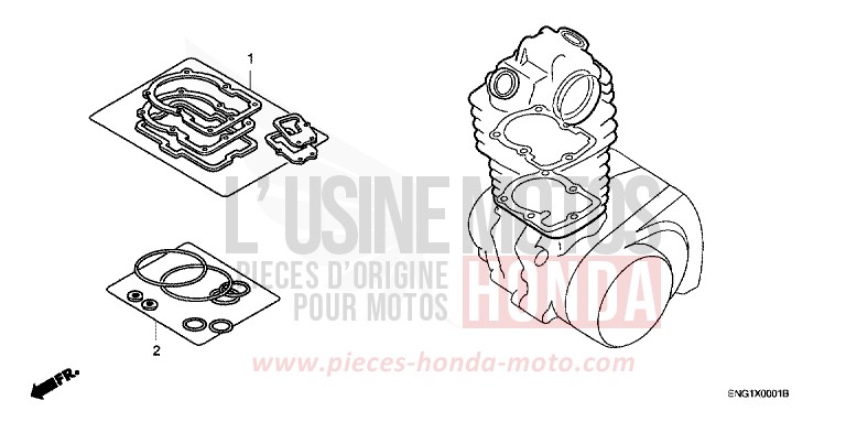 KIT GUARNIZIONI A per CRF450R EXTREME RED (R292) del 2007