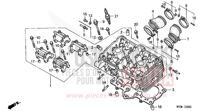 CYLINDER HEAD for CB500F ACCURATE SILVER METALLIC (NH146D) from 1998