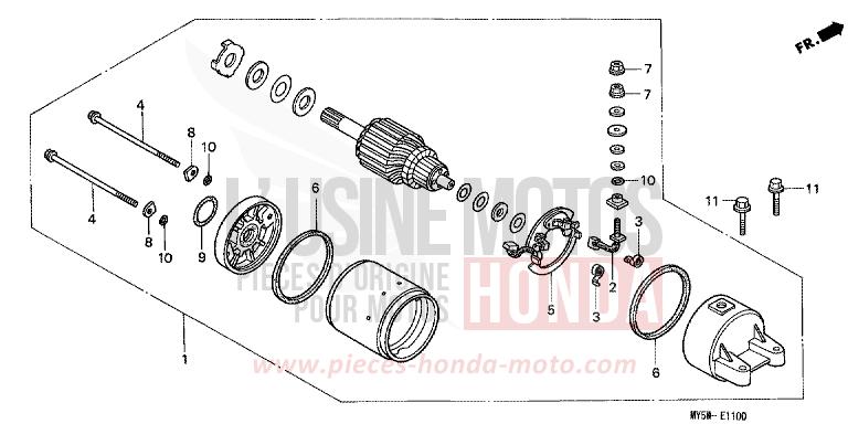 STARTING MOTOR for CB500F ACCURATE SILVER METALLIC (NH146D) from 1998