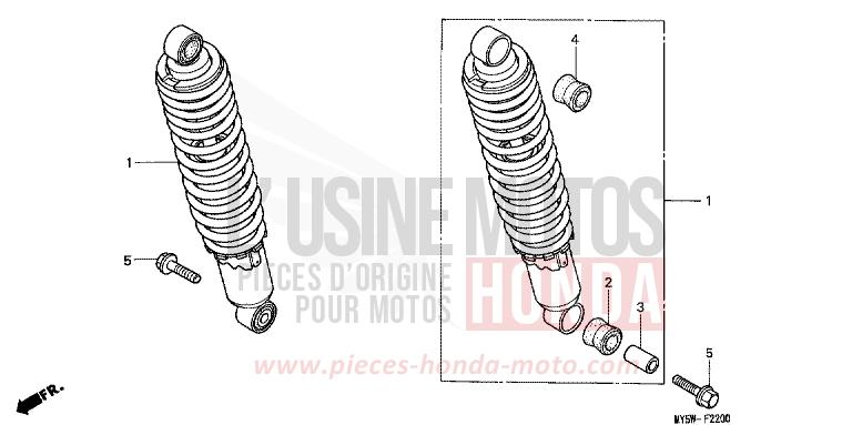 REAR CUSHION for CB500F ACCURATE SILVER METALLIC (NH146D) from 1998