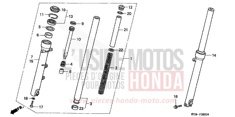 FRONT FORK for CB500F PROCYON RED METALLIC (R203) from 1997
