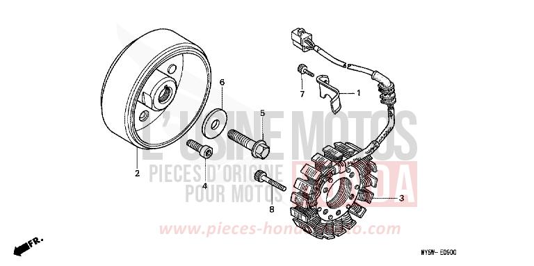 GENERATOR for CB500F TITANIUM METALLIC (YR183) from 1997