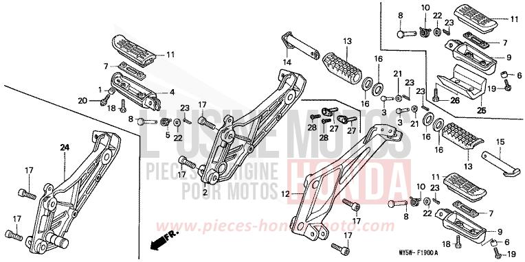 STEP for CB500F TITANIUM METALLIC (YR183) from 1997