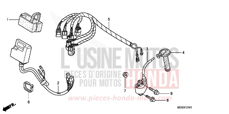 WIRE HARNESS (CRF450R8) for CRF450R EXTREME RED (R292) from 2008