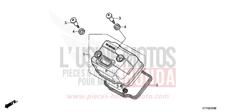 CYLINDER HEAD COVER for CBR125R NITRIC ORANGE (YR271) from 2012