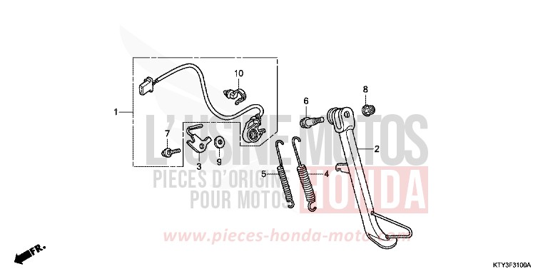STAND for CBR125R NITRIC ORANGE (YR271) from 2012