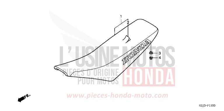 SEAT for CRF100F EXTREME RED (R292) from 2004