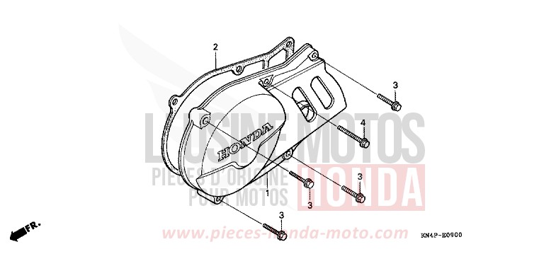 LEFT CRANKCASE COVER for CRF100F EXTREME RED (R292) from 2007