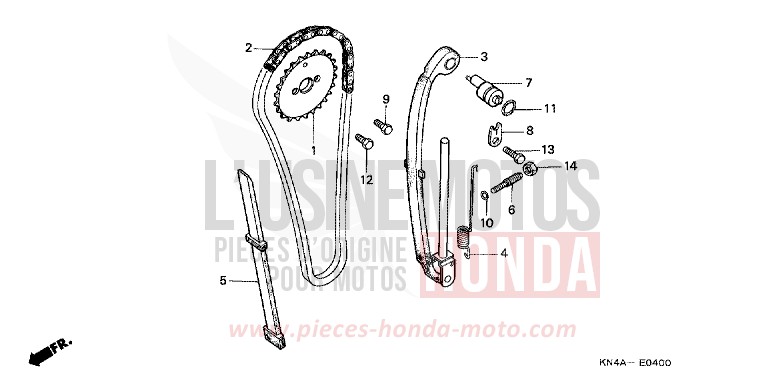 CAM CHAIN for CRF100F EXTREME RED (R292) from 2005